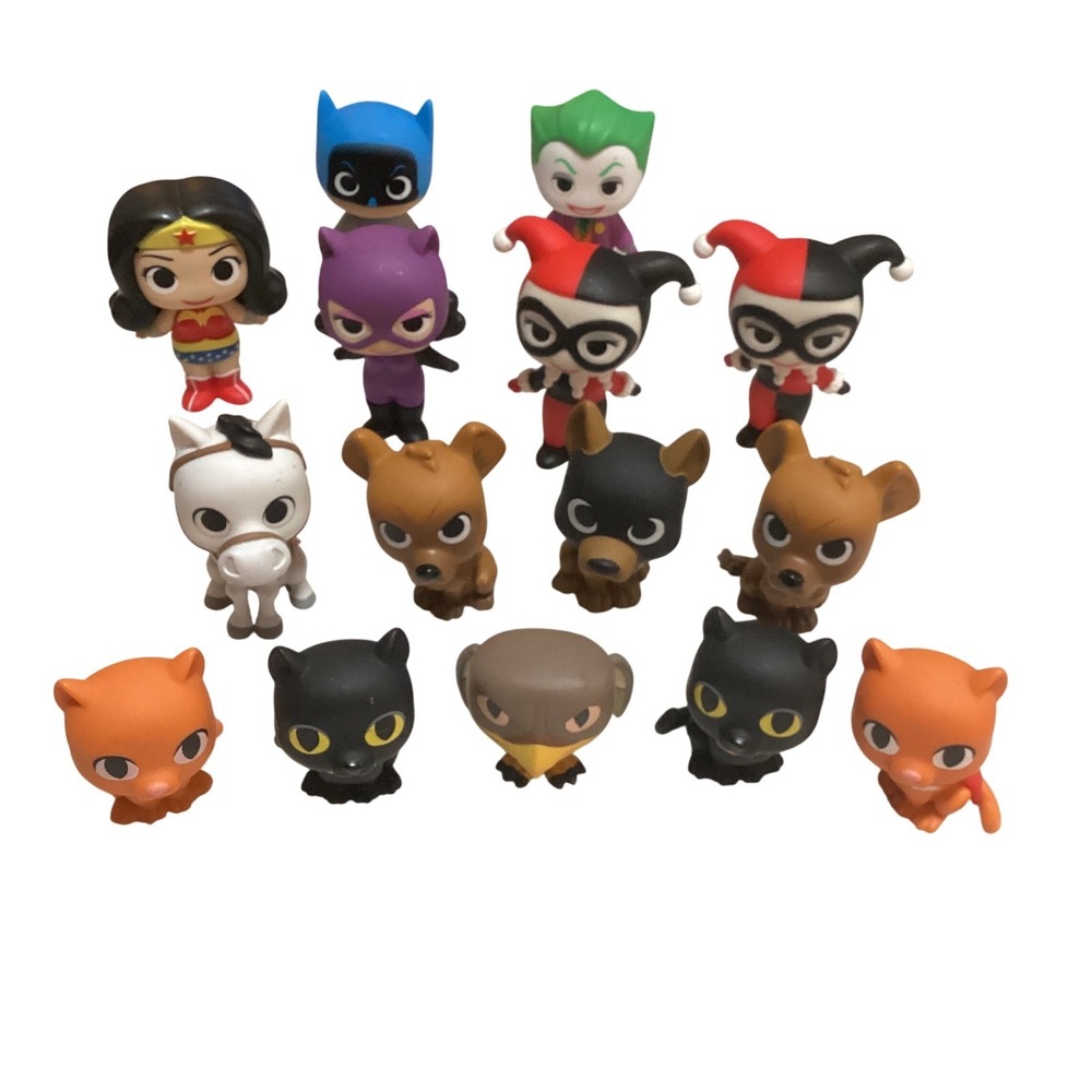 DC Super Friends Super-Pets Mini Figure Lot Wonder Woman Batman Joker 15pc